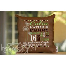 Dandelion - Birth Announcement Pillow